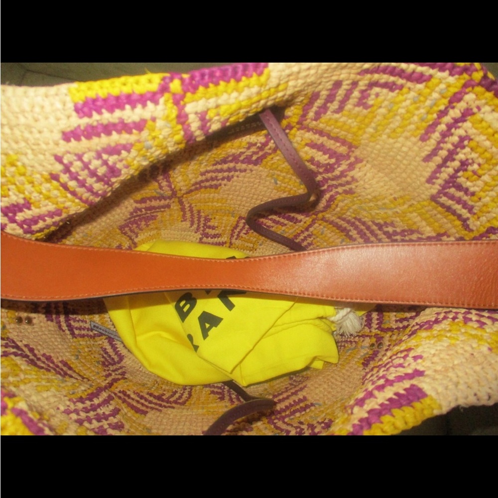 Isabel Marant Woven Shoulder Bag in Purple, Yellow & Cream - Picture 3 of 10